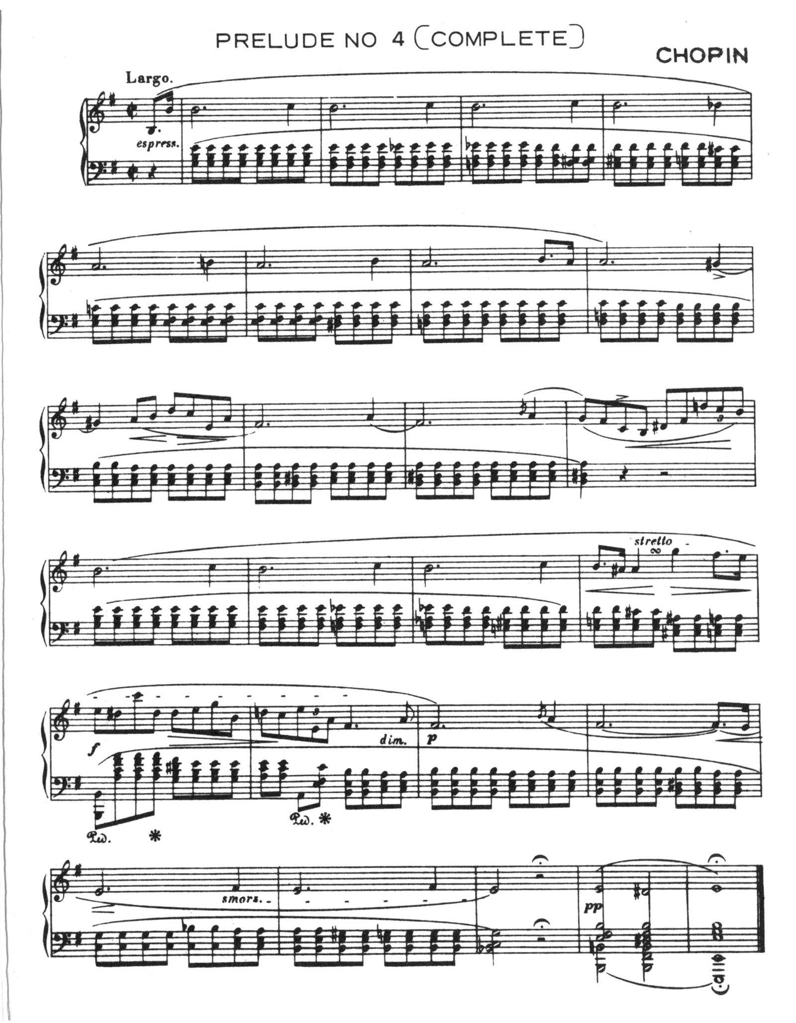 CHOPIN PRELUDE NUMBER 4