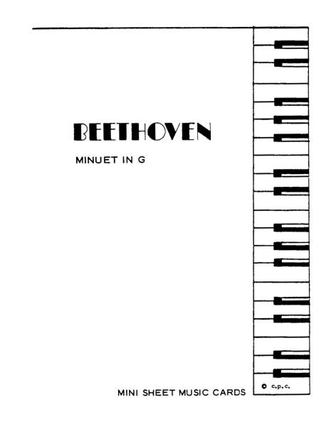 BEETHOVEN MINUET IN G