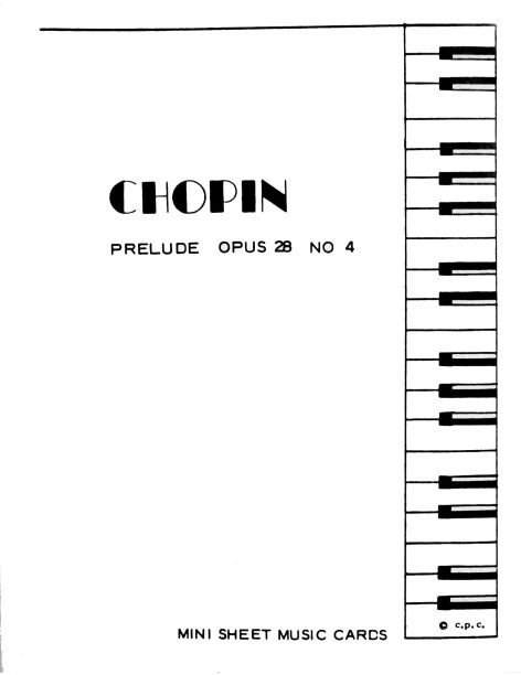 CHOPIN PRELUDE OPUS 28 NO.4