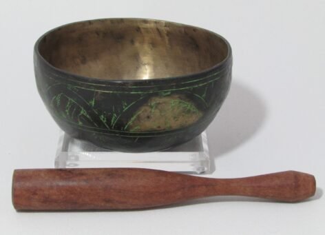 Decorated Singing Bowl with Mallet