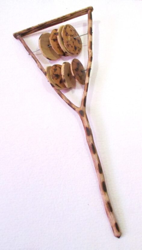 Decorated Sistrum Rattle with Gourd Discs from Kenya